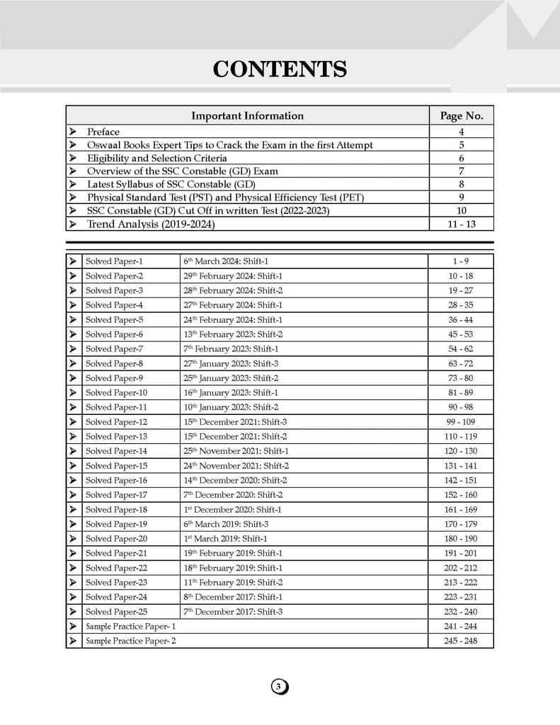 Oswaal SSC Constable Ground Duty (GD) CAPFs, SSF, ASSAM Rifles & NCB - 25 Previous Years' Solved Papers Year-Wise (2017 to 2024) Book for 2025 Exam Oswaal Editorial Board view 2