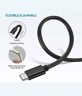UniBoss 68 Watt Type C to C Certified Fast Charging Cable 1 m USB Type C Cable (Compatible with Moto Edge 60/ 50/ 40/ 30/ Fusion /Neo/razr/g05/g85/g45/g64/g84 /g62, Black)