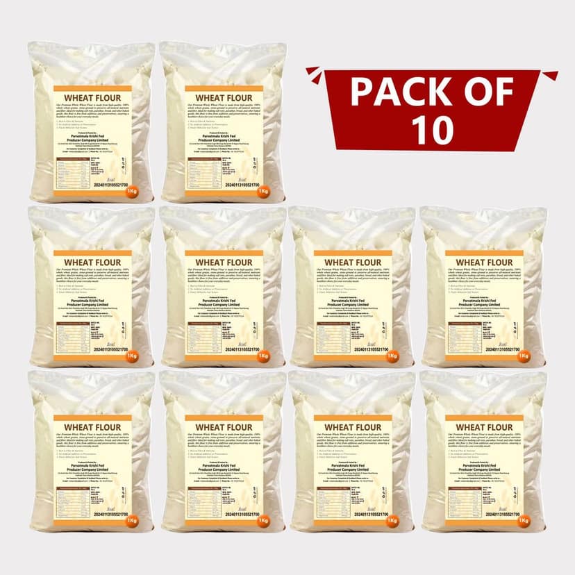 Wheat Flour (1 kg), pack of 10 view 2