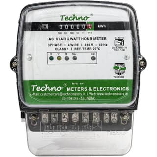 Three Phase Counter Type Energy Meter (10-100 A)
