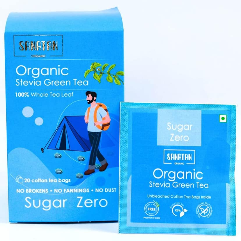 Sanatan organic Stevia Green Tea- 20 sachets view 2