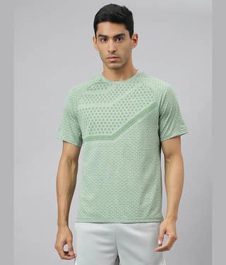 Alcis Green Polyester Slim Fit Men's Sports T-Shirt ( Pack of 1 )