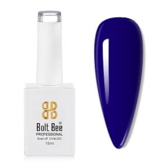 Bolt Bee Dark Blue Color Gel Nail Polish Soak Off UV Gel DIY at Home Manicure Salon Nail Art (142, 15ml) Bolt Bee Dark Blue Color Gel Nail Polish Soak Off UV Gel DIY at Home Manicure Salon Nail Art (142, 15ml) - 142 / 15 ml (Pack of 1)