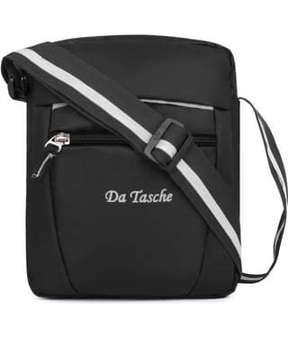 Da Tasche Black Printed Messenger Bag