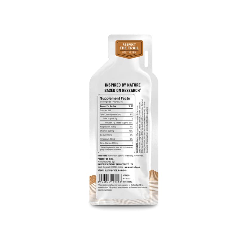 Unived Gel 100 for Fast Energy, Focus & Endurance Training Salted Caramel view 2