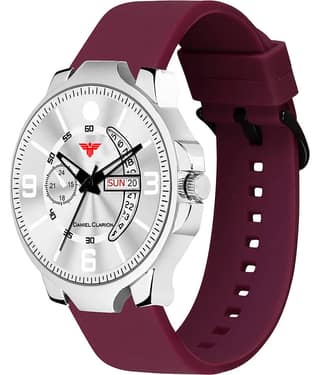 Daniel Clarion Maroon Silicon Analog Men's Watch