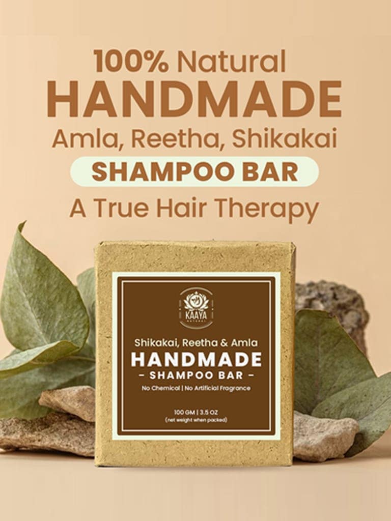 Kaaya Natural Shikakai, Reetha & Amla Handmade Shampoo Bar (Pack of 2) view 2