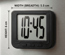 Digital LCD Screen Table Clock for Bedroom, Car Dashboard, Office & Study Table, Large Clear Display Desk Clock with Magnetic Back & Foldable Stand, Compact Battery Operated Digital Clock view 2