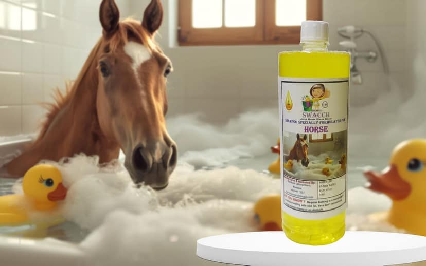 Swacch Shampoo Specially Formulated for Horse (1 Litre) Lemon view 2