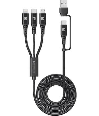 Portronics Black 3A Type C Cable 1.5 Meter