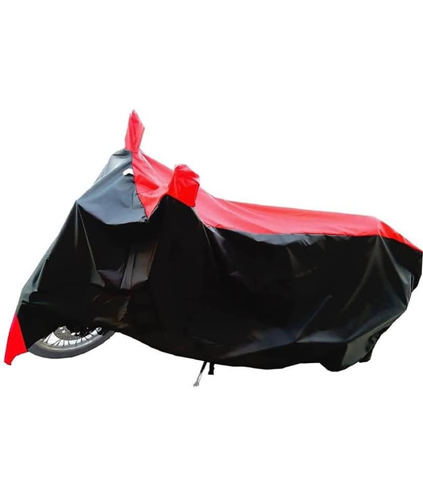 AutoRetail - Dust Proof Two Wheeler Polyster Cover With (Mirror Pocket) for Bajaj Pulsar 220 F ( Pack of 1 ) , Multicolour view 2