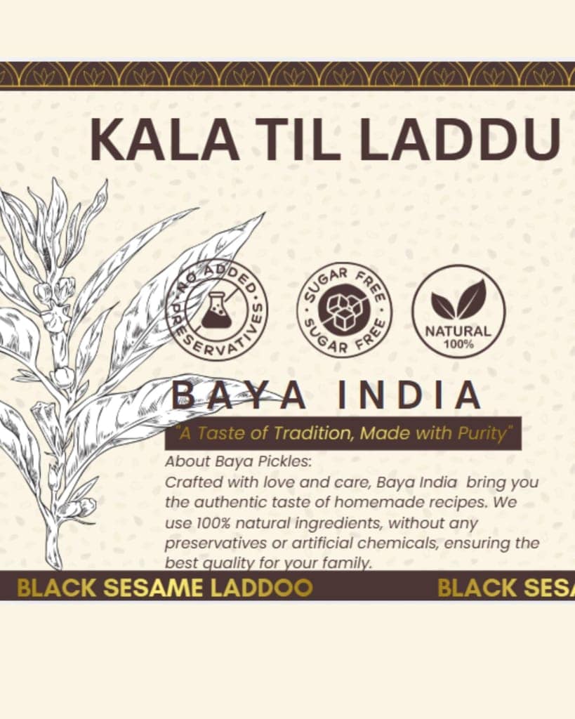 Baya India Black Til Ladoo | Kale Til Laddu with Jaggery & Ghee | Sweet | No Preservative | Energy Booster | Rich in Calcium & Iron | Homemade Style | Soft & Crunchy view 2
