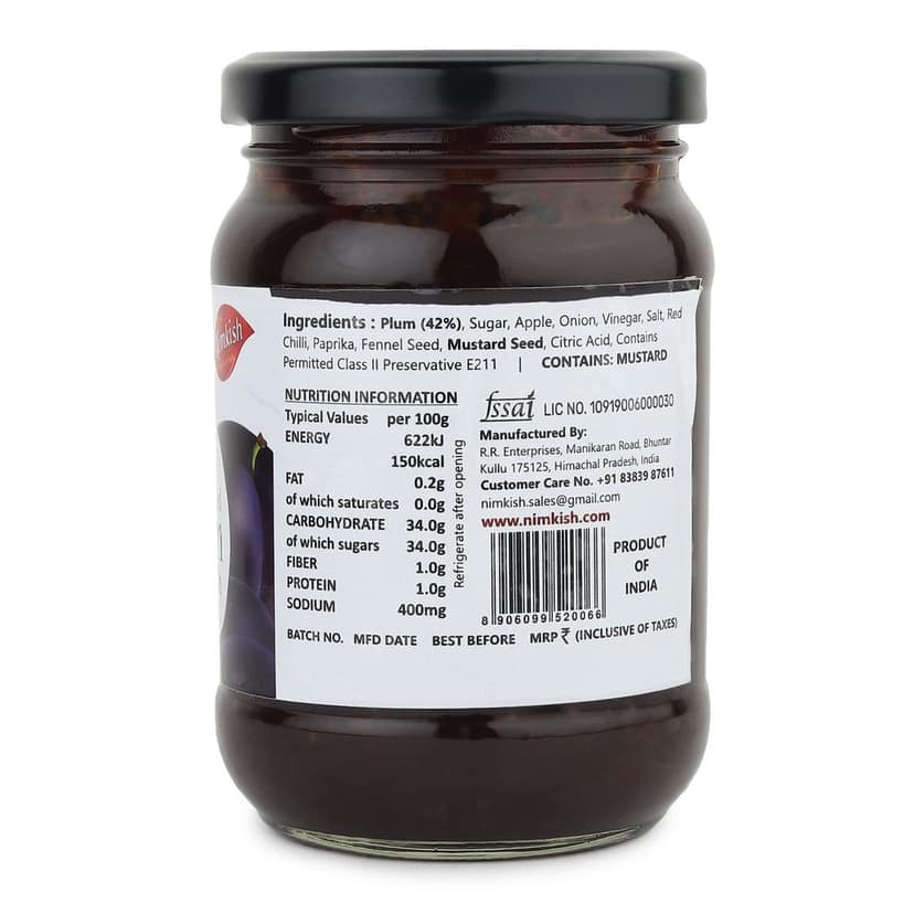 Nimkish Spicy Plum Relish | Himalayan Artisanal Chutney | No Preservatives | Made in Kullu view 2