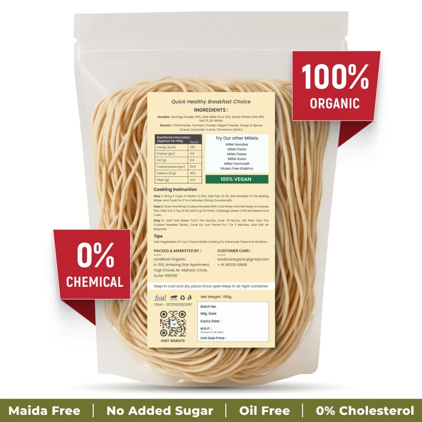 Land root -Moringa Noodles 190 Grams view 2