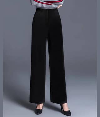 TOOCHKI Women Lycra Formal Trousers ( Black )