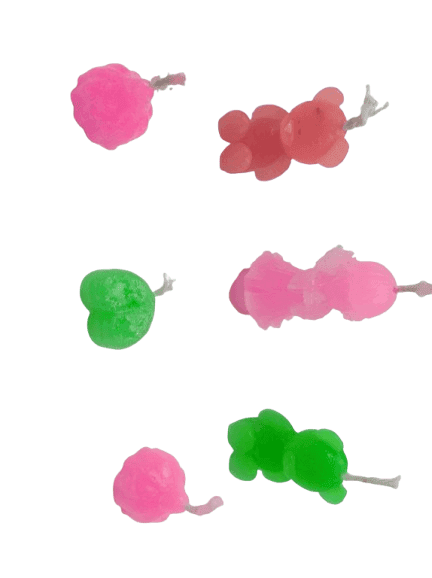 Set of 6 Mini Candles, Cute Bear and Flower Shaped Candles, Birthday Party Decoration, Home Decor view 2