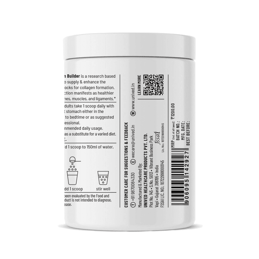Unived Collagen Builder for Skin, Hair, Nails & Joints Mango view 2