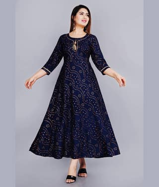 NUPITAL Cotton Blend Self Design Anarkali Women's Kurti - Yellow ( Pack of 1 )