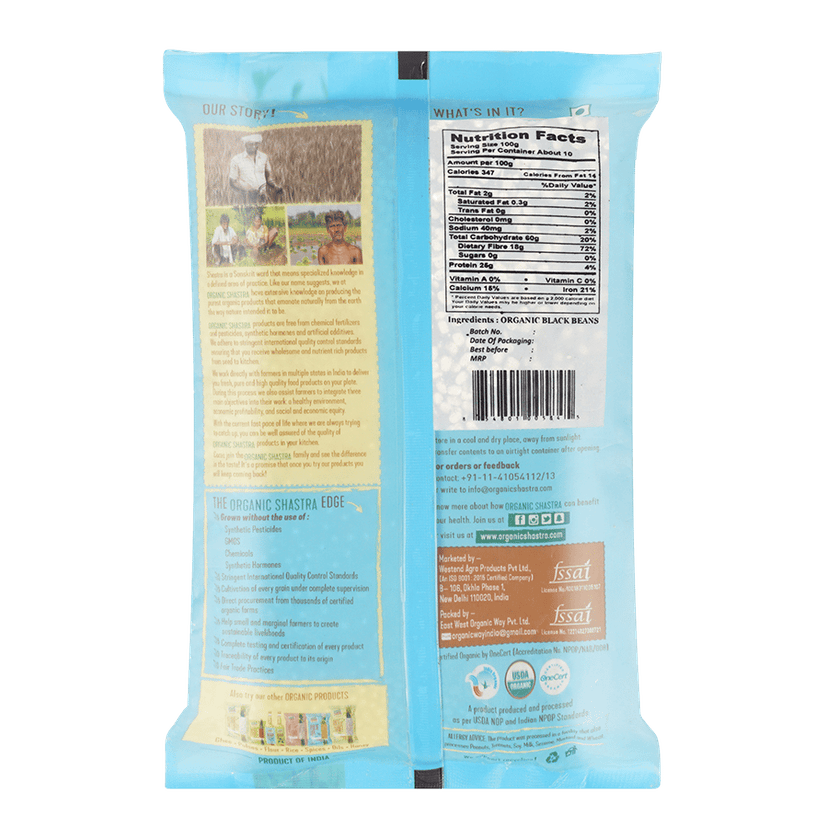 Organic Shastra Unpolished Urad Dal Black Split, Urad Dal Chilka, Kali dal High Protein & Fibre, No Preservatives, Black Gram split, Wholesome Pulses- 1 KG view 2