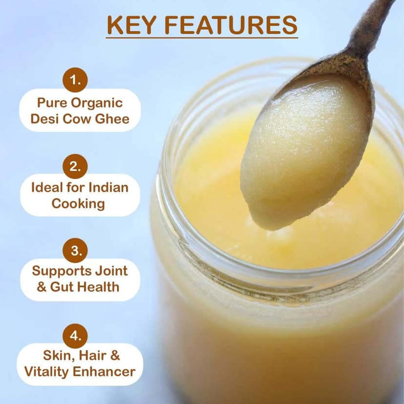 Organic Desi cow ghee | 100% Cow ghee | Healthy & Organic Food | Pure | 250g view 2
