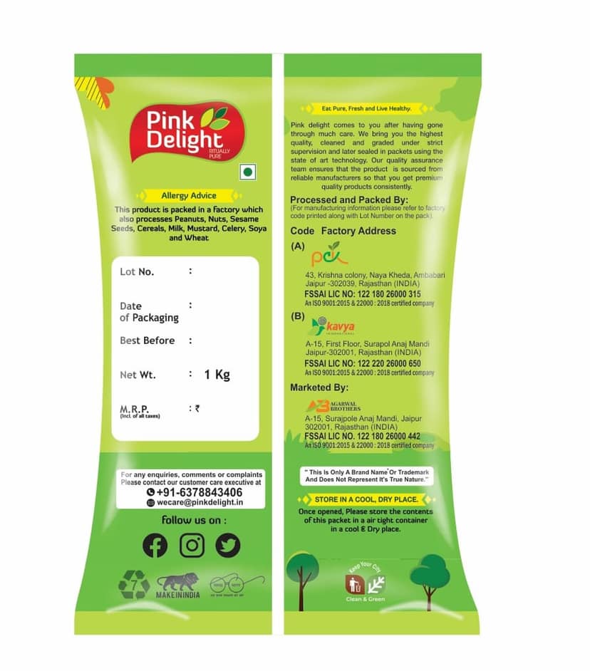 Pink Delight Unpolished Malka Masoor Whole | 1 Kg Pack view 2