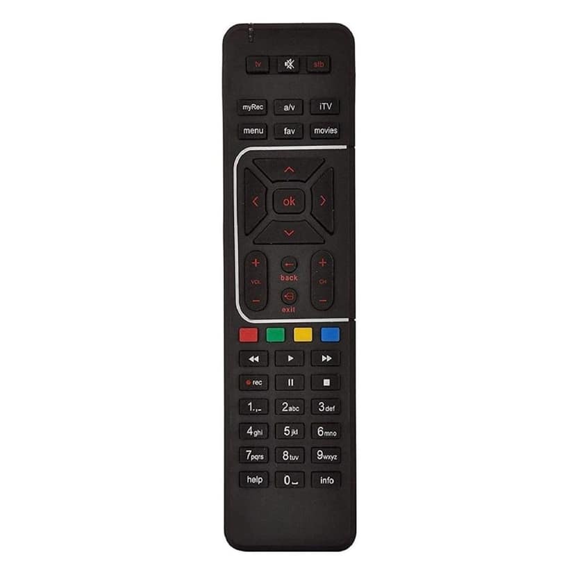 V3Deals Airtel DTH Universal Remote Control Original HD/SD Set Top Box Pairing Required with TV Remote (Black Color) with Recording Option (Airtel DTH Normal)