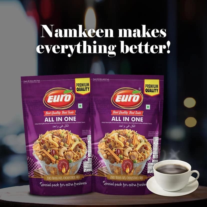 EURO All in one Namkeen 350GM | Authentic Taste, Traditional Recipe | Indian Snacks view 2