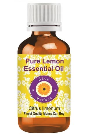 Deve Herbes Lemon Essential Oil (Citrus limonum) Pure | Non-Sticky | Non-greasy | Lightweight | Men & Women | All Skin Types | Steam Distilled 100ml Deve Herbes Lemon Essential Oil (Citrus limonum) Pure | Non-Sticky | Non-greasy | Lightweight | Men & Wom