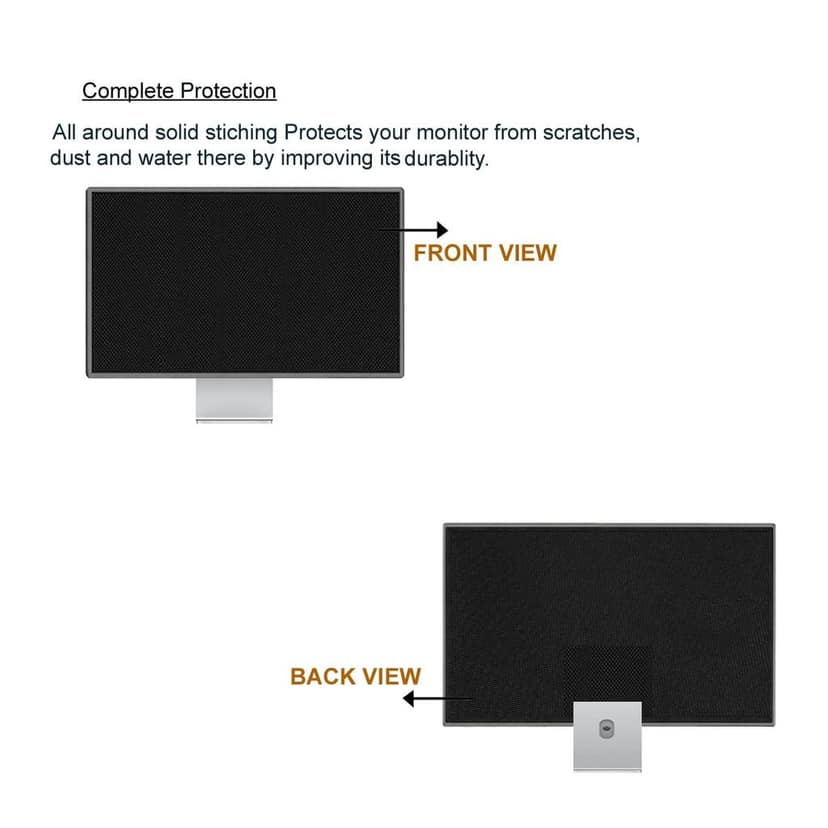 PalaP Super Premium Dust Proof Monitor Cover for Apple iMac All in ONE Desktop 27 inches (Black) view 2