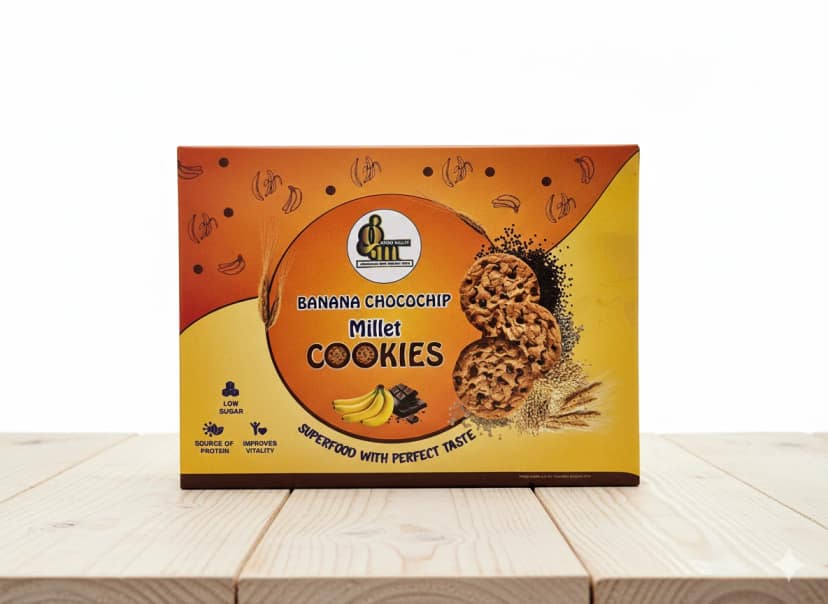 Success Arrow Superfoods Banana Chocochip Millet Cookie 200 gm view 2