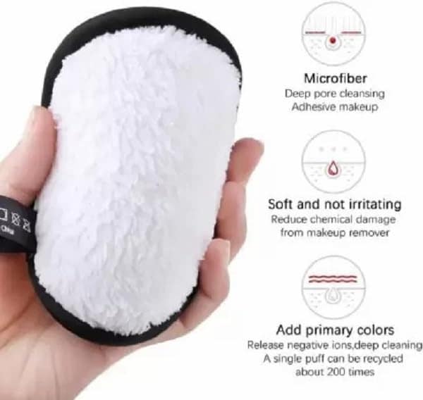 Multi-functional microfiber Soft Fiber Makeup Remover Pads, Facial Cleansing view 2