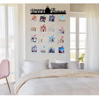 Khush Its Amazing Wood Happy Birthday Picture Photo Frame for Wall Decor Photos Artworks Prints Multi Pictures Organiz