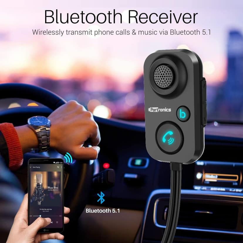 Portronics Auto12- Car Bluetooth Receiver with 3.5mm Aux view 2
