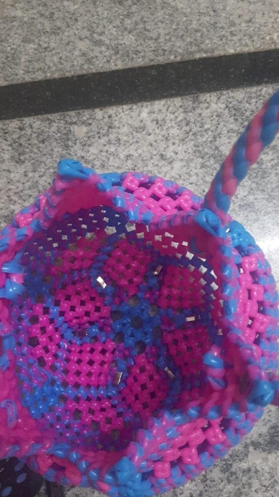 Handmade Colorful Plastic Model Wire Bag view 2