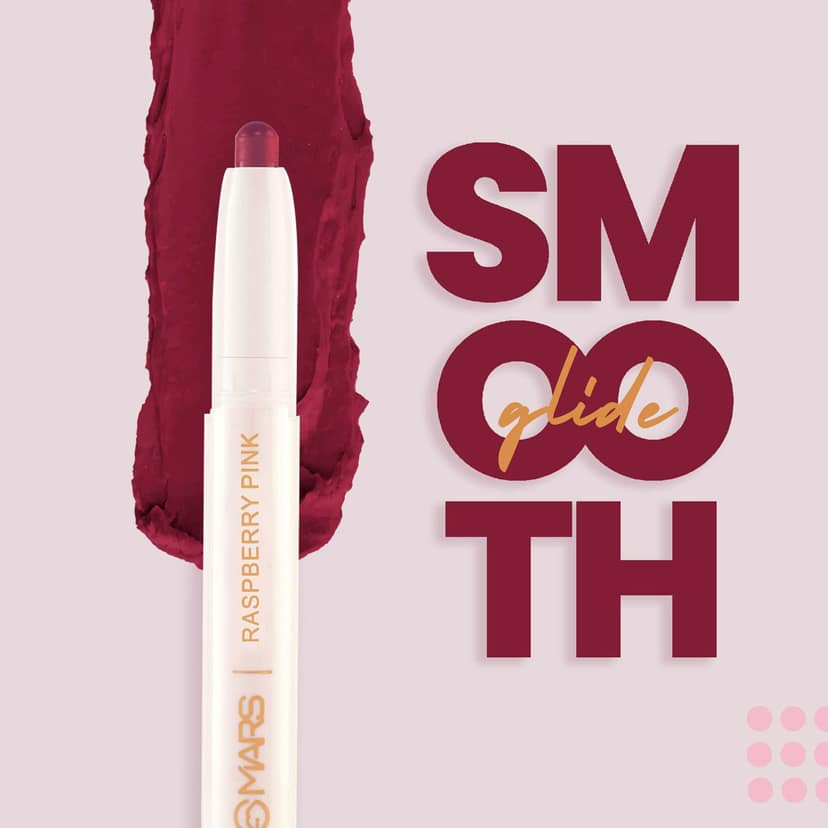 MARS Retractable Poppins Long Lasting Lip Crayon | Matte Finish | Smudge Proof & Kiss Proof Crayon Lipstick for Women (1.3 gm) (10-PINK ATTACK) MARS Retractable Poppins Long Lasting Lip Crayon | Matte Finish | Smudge Proof & Kiss Proof Crayon Lipstick fo view 2