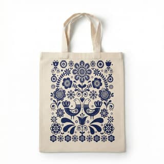 Printed Canvas Tote Bag (Without Zip)