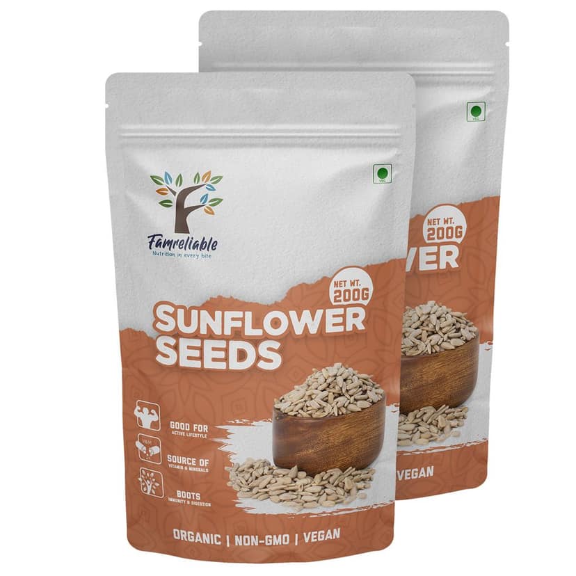 Famreliable Boost Your Health with 400g Raw Sunflower Seeds – Premium Nutritional Powerhouse view 2