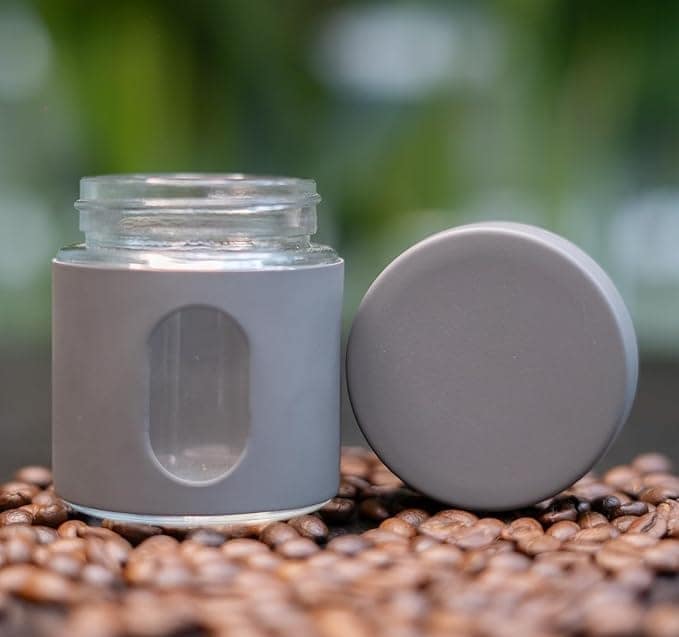 The Bean Co Roasters Mini Canister | 125 ML Capacity | Stainless Steel and Glass |Airtight Mini Coffee Canister (Silver) view 2