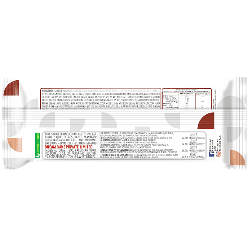 Winkies Chocolate Cake Finger, 33 g view 2