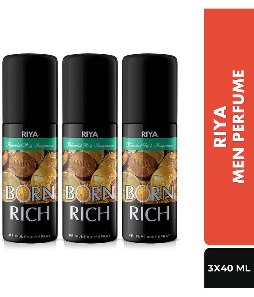 Riya Born Rich Body Spray Deodorant Spray for Men 200 ml ( Pack of 3 )