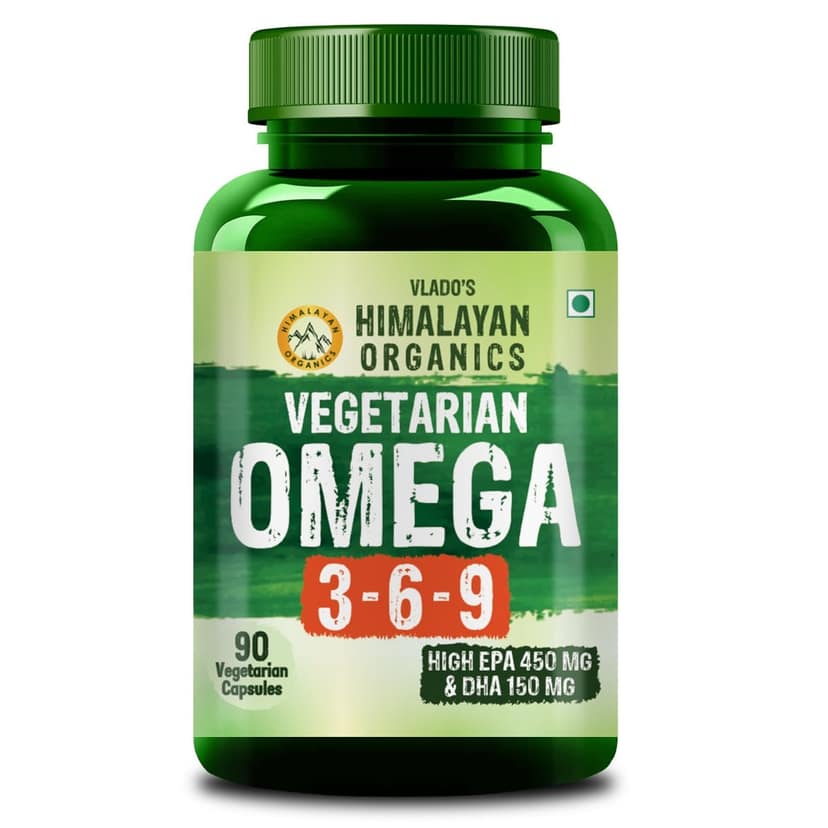 Vlado's Himalayan Organics Omega 3 6 9-2000mg/Serving I Vegetarian Omega 3 I Source from Flax Seed I Support Muscle,Bone,Heart & Skin - No Fish Burps Oil Used Capsules for Men & Women- 90 Capsules view 2
