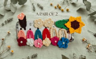 CROSHIA HUT Crochet Hair Bobby Clips Pair of 2