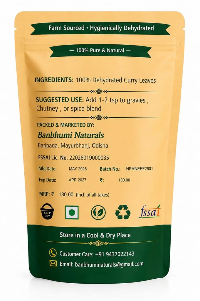 Banbhumi Naturals Curry Leaves Powder (250g) view 2