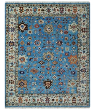 The Carpet Collective Hand Knotted Turkish Oushak Carpets, 100% Wool Rugs All Size