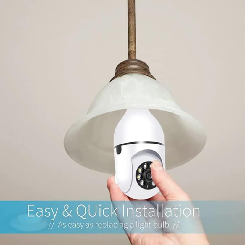 Wifi Camera | 3MP Indoor Bulb Camera Indoor 360Â° Smart Home Security Camera | Light Vision 24x7 Continuous Recording with Motion Sensor view 2