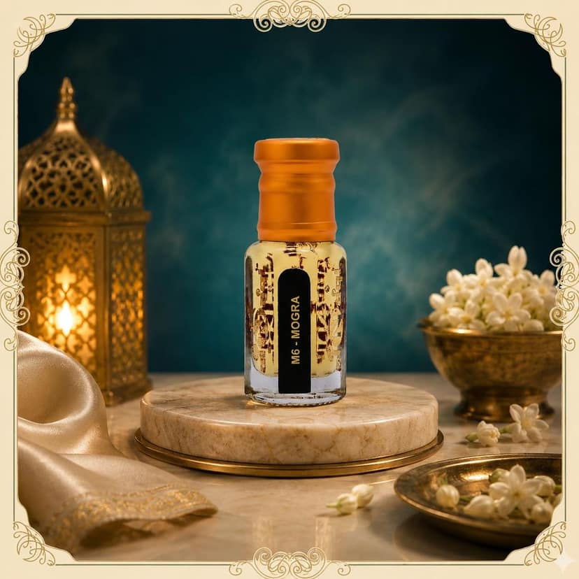 alnaqi fragrances Mogra Attar | Perfume Oil, Alcohol-Free Roll-On | Fresh Mogra & Greenery, White Floral Heart, Sandalwood Base | Long-Lasting Unisex Fragrance view 2