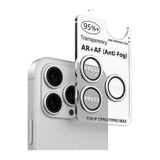 V3Deals iPhone 17 Pro/iPhone 17 Pro Max Camera Lens Protector Silver – 9H Tempered Glass, Anti-Fog, Scratch Resistant, Case Friendly, Camera Lens Cover (Silver)