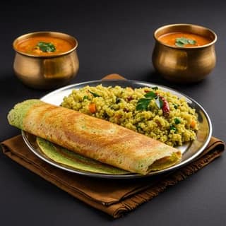 Pesarattu With Upma