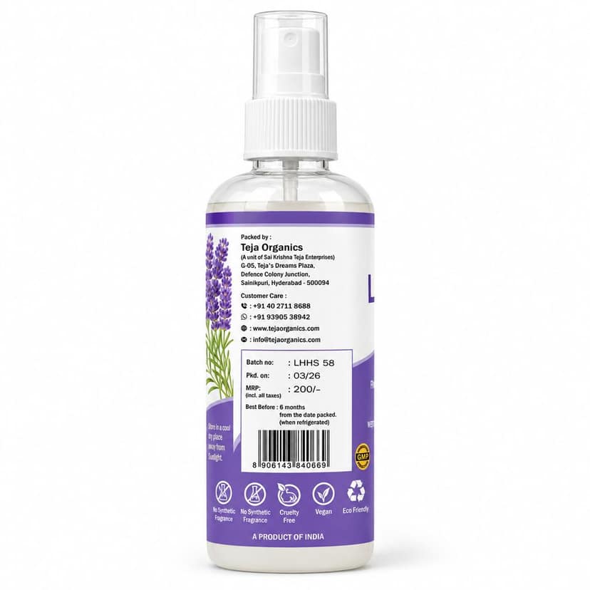 Lavender Hydrosol 100ml | 100% Pure Lavender Floral Water | Facial & Hair Spray | Toner | Revitaliser | Eco-friendly view 2