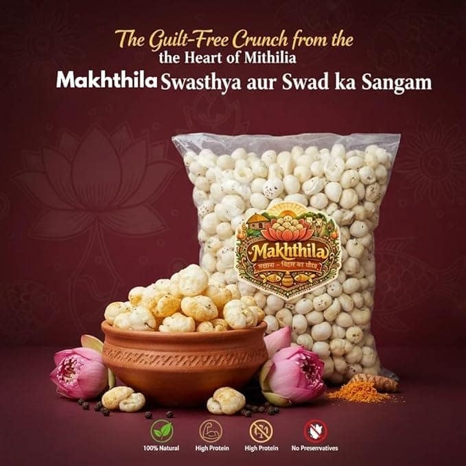 MAKHTHILA - Premium Jumbo Phool Makhana Fox Nuts | Roasted Lotus Seeds | Healthy Superfood view 2